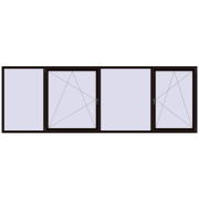 ENERGY-SAVING REHAU SYNEGO MD 4100x1400 mm BLACK_BROWN two-sided