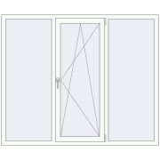 OPTIMUM REHAU EURO 70 1800x1500 mm RAL 9016 Traffic white two-sided