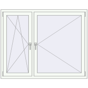 REHAU BRILLANT DESIGN 1500x1200 mm RAL 9016 Traffic white two-sided