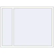 BASE REHAU EURO 60 1700x1300 mm RAL 9016 Traffic white two-sided