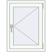 BASE REHAU EURO 60 600x800 mm RAL 9016 Traffic white two-sided