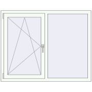 REHAU ARTEVO 1380x1050 mm RAL 9016 Traffic white two-sided
