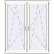 ENERGY-SAVING REHAU SYNEGO MD 1300x1500 mm RAL 9016 Traffic white two-sided