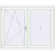 OPTIMUM REHAU EURO 70 1500x1200 mm RAL 9016 Traffic white two-sided