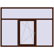 ENERGY-SAVING REHAU SYNEGO MD 2150x1600 mm BLACK_CHERRY two-sided