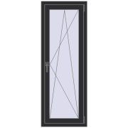 OPTIMUM REHAU EURO 70 550x1500 mm ANTHRACITE_GREY_GLATT two-sided