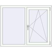 BASE REHAU EURO 60 1250x1000 mm RAL 9016 Traffic white two-sided