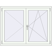 BASE REHAU EURO 60 1300x1000 mm RAL 9016 Traffic white two-sided