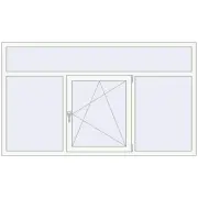 ENERGY-SAVING REHAU SYNEGO MD 2150x1250 mm RAL 9016 Traffic white two-sided