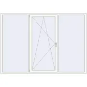 BASE REHAU EURO 60 2480x1760 mm RAL 9016 Traffic white two-sided