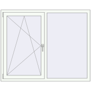 REHAU ARTEVO 1500x1200 mm RAL 9016 Traffic white two-sided REHAU ARTEVO 1500x1200 mm RAL 9016 Traffic white two-sided