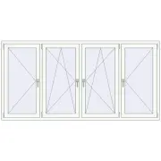 OPTIMUM REHAU EURO 70 2400x1200 mm RAL 9016 Traffic white two-sided