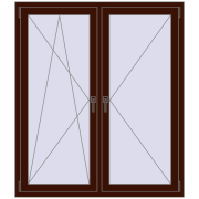 ENERGY-SAVING REHAU SYNEGO MD 1300x1500 mm BLACK_CHERRY two-sided ENERGY-SAVING REHAU SYNEGO MD 1300x1500 mm BLACK_CHERRY two-sided