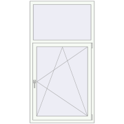 REHAU BRILLANT DESIGN 960x1810 mm RAL 9016 Traffic white two-sided