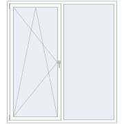 REHAU ARTEVO 1800x2000 mm RAL 9016 Traffic white two-sided