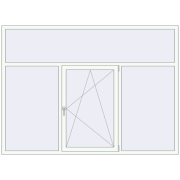 OPTIMUM REHAU EURO 70 2420x1765 mm RAL 9016 Traffic white two-sided