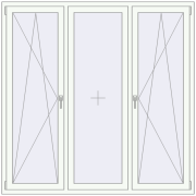 OPTIMUM REHAU EURO 70 1800x1800 mm RAL 9016 Traffic white two-sided