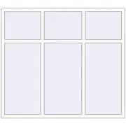 BASE REHAU EURO 60 1800x1600 mm RAL 9016 Traffic white two-sided