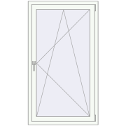 OPTIMUM REHAU EURO 70 860x1450 mm RAL 9016 Traffic white two-sided