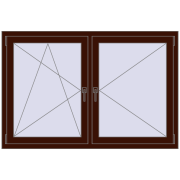 OPTIMUM REHAU EURO 70 1500x1000 mm BLACK_CHERRY two-sided
