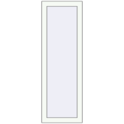 OPTIMUM REHAU EURO 70 390x1190 mm RAL 9016 Traffic white two-sided