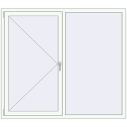 BASE REHAU EURO 60 1700x1500 mm RAL 9016 Traffic white two-sided