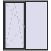 REHAU ARTEVO 1800x2000 mm BLACK_STRUCTURAL two-sided REHAU ARTEVO 1800x2000 mm BLACK_STRUCTURAL two-sided