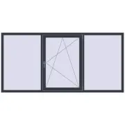 REHAU ARTEVO 2480x1210 mm ANTHRACITE_GREY_STRUKTURAL two-sided
