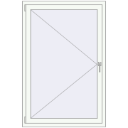 Ferestre 1000x1500 mm BASE REHAU EURO 60 RAL 9016 Traffic white two-sided