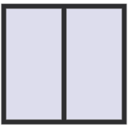 OPTIMUM REHAU EURO 70 1250x1250 mm ANTHRACITE_GREY_GLATT two-sided