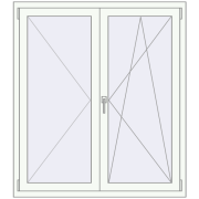 OPTIMUM REHAU EURO 70 1200x1400 mm RAL 9016 Traffic white two-sided OPTIMUM REHAU EURO 70 1200x1400 mm RAL 9016 Traffic white two-sided