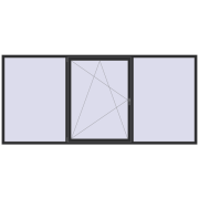 REHAU BRILLANT DESIGN 3500x1600 mm ANTHRACITE_GREY_GLATT two-sided
