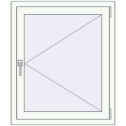 BASE REHAU EURO 60 800x1000 mm RAL 9016 Traffic white two-sided