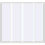 OPTIMUM REHAU EURO 70 2000x1800 mm RAL 9016 Traffic white two-sided