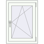 BASE REHAU EURO 60 600x800 mm RAL 9016 Traffic white two-sided