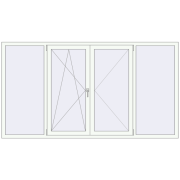 OPTIMUM REHAU EURO 70 2480x1350 mm RAL 9016 Traffic white two-sided OPTIMUM REHAU EURO 70 2480x1350 mm RAL 9016 Traffic white two-sided