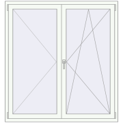 BASE REHAU EURO 60 1480x1560 mm RAL 9016 Traffic white two-sided BASE REHAU EURO 60 1480x1560 mm RAL 9016 Traffic white two-sided