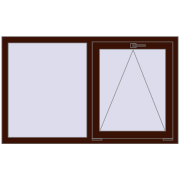 OPTIMUM REHAU EURO 70 1400x850 mm BLACK_CHERRY two-sided