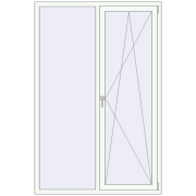 Ferestre 1350x2050 mm REHAU BRILLANT DESIGN RAL 9016 Traffic white two-sided
