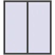 ENERGY-SAVING REHAU SYNEGO MD 1600x1800 mm BASALT_GREY two-sided