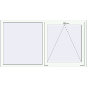 OPTIMUM REHAU EURO 70 1820x1000 mm RAL 9016 Traffic white two-sided