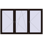 OPTIMUM REHAU EURO 70 2500x1500 mm BLACK_BROWN two-sided