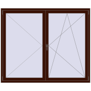 ENERGY-SAVING REHAU SYNEGO MD 1800x1500 mm BLACK_CHERRY two-sided