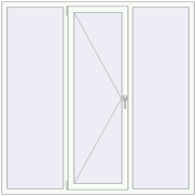 OPTIMUM REHAU EURO 70 1800x1800 mm RAL 9016 Traffic white two-sided OPTIMUM REHAU EURO 70 1800x1800 mm RAL 9016 Traffic white two-sided