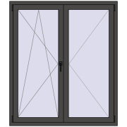 OPTIMUM REHAU EURO 70 1300x1500 mm BASALT_GREY two-sided