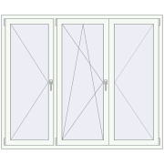 ENERGY-SAVING REHAU SYNEGO MD 1800x1500 mm RAL 9016 Traffic white two-sided ENERGY-SAVING REHAU SYNEGO MD 1800x1500 mm RAL 9016 Traffic white two-sided