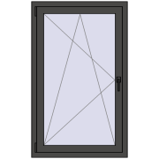 OPTIMUM REHAU EURO 70 830x1340 mm BASALT_GREY two-sided