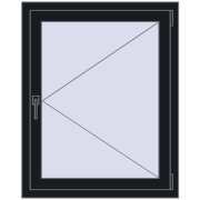 BASE REHAU EURO 60 800x1000 mm BLACK_COOL_110L-2 two-sided