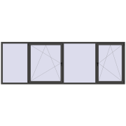 ENERGY-SAVING REHAU SYNEGO MD 4100x1400 mm BASALT_GREY two-sided ENERGY-SAVING REHAU SYNEGO MD 4100x1400 mm BASALT_GREY two-sided