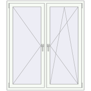 REHAU ARTEVO 1300x1500 mm RAL 9016 Traffic white two-sided